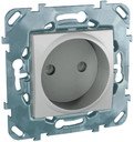 Schneider Electric Unica Top MGU5.033.30ZD Розетка со шторками (16 А, под рамку, скрытая установка, алюминий)