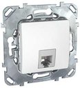 Schneider Electric Unica MGU5.492.18ZD Розетка телефонная (RJ11, под рамку, скрытая установка, белая)