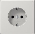 Jung LS990 LS1520KILG Розетка с заземляющим контактом (16 А, под рамку, шторки, скрытая установка, светло-серая)