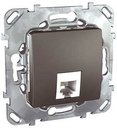 Schneider Electric Unica Top MGU5.492.12ZD Розетка телефонная (RJ11, под рамку, скрытая установка, графит)