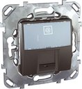 Schneider Electric Unica Top MGU5.493.12ZD Розетка телефонная (RJ12, под рамку, скрытая установка, графит)