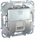 Schneider Electric Unica Top MGU5.493.30ZD Розетка телефонная (RJ12, под рамку, скрытая установка, алюминий)