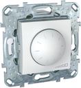 Schneider Electric Unica MGU5.512.18ZD Светорегулятор поворотный (1000 Вт, R+L, под рамку, скрытая установка, белый)