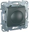 Schneider Electric Unica Top MGU5.512.12ZD Светорегулятор поворотный (1000 Вт, R+L, под рамку, скрытая установка, графит)