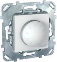 Schneider Electric Unica MGU5.511.18ZD Светорегулятор поворотный (400 Вт, R+L, под рамку, скрытая установка, белый)