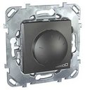 Schneider Electric Unica Top MGU5.511.12ZD Светорегулятор поворотный (400 Вт, R+L, под рамку, скрытая установка, графит)