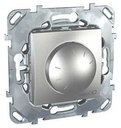 Schneider Electric Unica Top MGU5.511.30ZD Светорегулятор поворотный (400 Вт, R+L, под рамку, скрытая установка, алюминий)