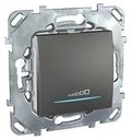 Schneider Electric Unica Top MGU5.515.12ZD Светорегулятор нажимной (350 Вт, R+L, под рамку, скрытая установка, графит)