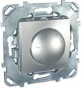 Schneider Electric Unica Top MGU5.510.30ZD Светорегулятор поворотный (ЭПРА 1-10В DC, 400 Вт, R+L, под рамку, скрытая установка, алюминий)