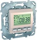 Schneider Electric Unica MGU5.505.25ZD Терморегулятор электронный программируемый +5…+35°С (8 А, встроенный термодатчик, недельный, под рамку, скрытая установка, бежевый)