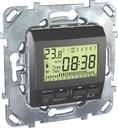 Schneider Electric Unica Top MGU5.505.12ZD Терморегулятор электронный программируемый +5…+35°С (8 А, встроенный термодатчик, недельный, под рамку, скрытая установка, графит)