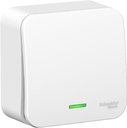 Schneider Electric Blanca BLNVA106111 Переключатель одноклавишный с изолирующей пластиной (10 А, в сборе, подсветка, открытая установка, белый)