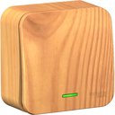 Schneider Electric Blanca BLNVA106115 Переключатель одноклавишный с изолирующей пластиной (10 А, в сборе, подсветка, открытая установка, ясень)