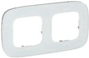 Legrand Valena Allure 755542 Рамка 2-постовая (универсальная, белое стекло)