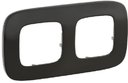 Legrand Valena Allure 755512 Рамка 2-постовая (универсальная, черная сталь)