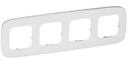 Legrand Valena Allure 755544 Рамка 4-постовая (универсальная, белое стекло)
