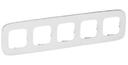 Legrand Valena Allure 755545 Рамка 5-постовая (универсальная, белое стекло)