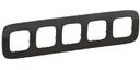 Legrand Valena Allure 755515 Рамка 5-постовая (универсальная, черная сталь)