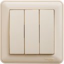 Schneider Electric W59 VS0510-351-28 Выключатель трехклавишный (10 А, в сборе, скрытая установка, слоновая кость)