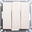 Schneider Electric W59 VS0510-351-2-86 Выключатель трехклавишный (10 А, под рамку, скрытая установка, слоновая кость)