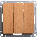 Schneider Electric W59 VS0510-351-8-86 Выключатель трехклавишный (10 А, под рамку, скрытая установка, бук)
