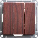 Schneider Electric W59 VS0510-351-9-86 Выключатель трехклавишный (10 А, под рамку, скрытая установка, мореный дуб)