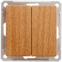 Schneider Electric W59 VS516-252-8-86 Выключатель двухклавишный (16 А, под рамку, скрытая установка, бук)