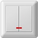 Schneider Electric W59 VS516-251-18 Выключатель двухклавишный с подсветкой (16 А, в сборе, скрытая установка, белый)
