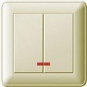 Schneider Electric W59 VS516-251-28 Выключатель двухклавишный с подсветкой (16 А, в сборе, скрытая установка, слоновая кость)