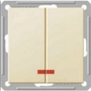 Schneider Electric W59 VS516-251-2-86 Выключатель двухклавишный с подсветкой (16 А, под рамку, скрытая установка, слоновая кость)