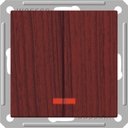 Schneider Electric W59 VS516-251-9-86 Выключатель двухклавишный с подсветкой (16 А, под рамку, скрытая установка, мореный дуб)