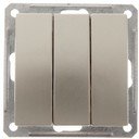 Schneider Electric W59 VS0516-351-4-86 Выключатель трехклавишный (16 А, под рамку, скрытая установка, шампань)