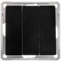 Schneider Electric W59 VS0516-351-6-86 Выключатель трехклавишный (16 А, под рамку, скрытая установка, черный бархат)