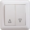 Schneider Electric W59 VS410-253-18 Выключатель для жалюзи двухклавишный (10 А, без фиксации, в сборе, скрытая установка, белый)