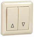 Schneider Electric W59 VS410-253-28 Выключатель для жалюзи двухклавишный (10 А, без фиксации, в сборе, скрытая установка, слоновая кость)