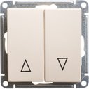 Schneider Electric W59 VS410-253-2-86 Выключатель для жалюзи двухклавишный (10 А, без фиксации, под рамку, скрытая установка, слоновая кость)