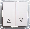 Schneider Electric W59 VS410-253-1-86 Выключатель для жалюзи двухклавишный (10 А, без фиксации, под рамку, скрытая установка, белый)
