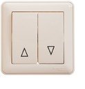 Schneider Electric W59 VS416-253-28 Выключатель для жалюзи двухклавишный (16 А, без фиксации, в сборе, скрытая установка, слоновая кость)