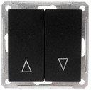Schneider Electric W59 VS416-253-6-86 Выключатель для жалюзи двухклавишный (16 А, без фиксации, под рамку, скрытая установка, черный бархат)