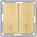 Schneider Electric W59 VS416-253-7-86 Выключатель для жалюзи двухклавишный (16 А, без фиксации, под рамку, скрытая установка, сосна)