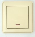 Schneider Electric W59 VS116-151-28 Выключатель одноклавишный с самовозвратом (16 А, в сборе, подсветка, скрытая установка, слоновая кость)