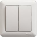Schneider Electric W59 VS610-256-18 Переключатель двухклавишный (10 А, в сборе, скрытая установка, белый)