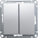 Schneider Electric W59 VS610-256-5-86 Переключатель двухклавишный (10 А, под рамку, скрытая установка, матовый хром)