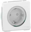 Schneider Electric Mureva S MUR39134 Розетка одинарная с заземляющим контактом (16 А, IP55, под рамку, шторки, скрытая установка, белая)