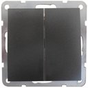 Schneider Electric W59 VS616-256-6-86 Переключатель двухклавишный (16 А, под рамку, скрытая установка, черный бархат)