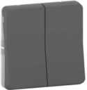Schneider Electric Mureva S MUR35019 Переключатель двухклавишный (10 А, под рамку, скрытая установка, антрацит)
