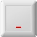 Schneider Electric W59 Aqua VS616-157B-18 Переключатель одноклавишный (16 А, в сборе, подсветка, IP44, скрытая установка, белый)