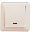 Schneider Electric W59 Aqua VS616-157B-28 Переключатель одноклавишный (16 А, в сборе, подсветка, IP44, скрытая установка, слоновая кость)