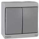 Schneider Electric Mureva ENN35832 Выключатель двухкнопочный (10 А, в сборе, открытая установка, серый)