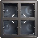 Schneider Electric W59 KP-452-68 Коробка для наружного монтажа с рамкой (4-постовая, открытой установки, черный бархат)